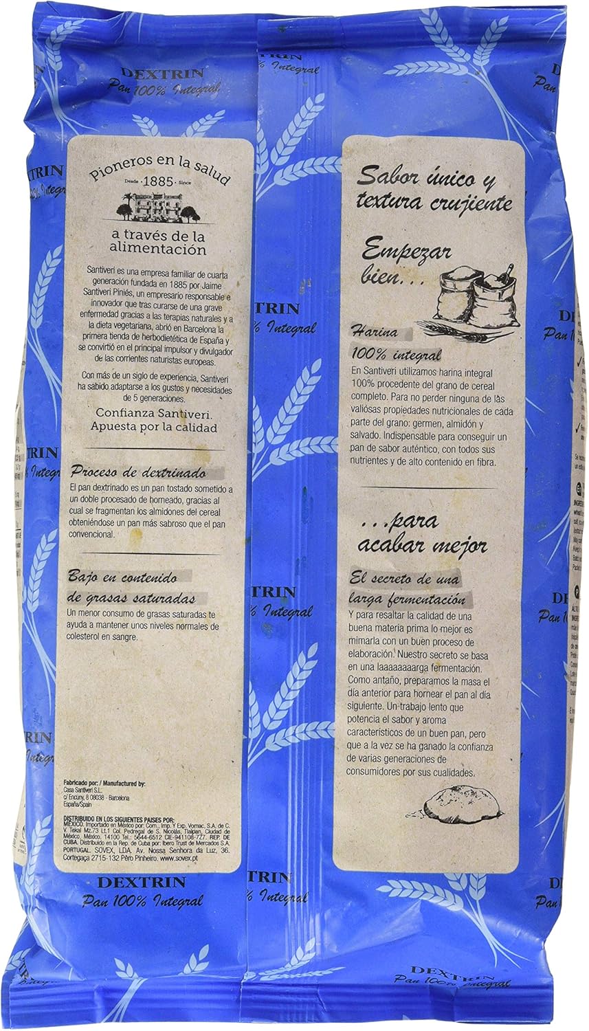 Santiveri Pan Dextrin Con Chia - 300 g: Amazon.es: Alimentación y ...