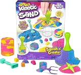 Kinetic Sand Squish N’ Create 382g Blue Yellow Pink 5 Tools Moulds view 1