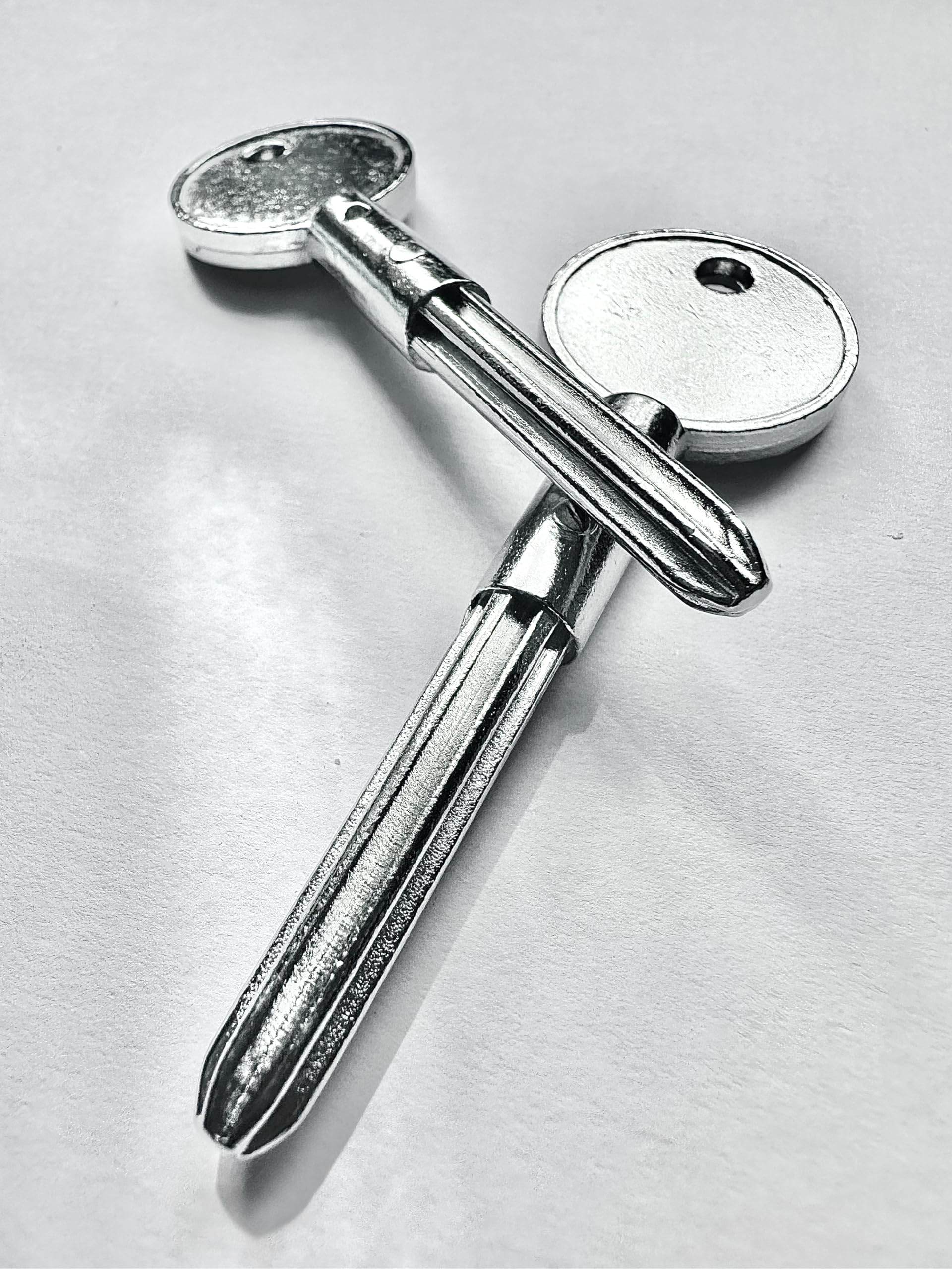 2 x Star Lock Key Spline Tube Nickel Metal Plated Security Rack Bolt for Doors & Windows Security 8cm Long x 7mm Diameter