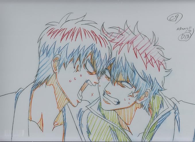 Amazon 銀魂 アニメ原画 クリアファイル C 銀時 土方 アニメ 萌えグッズ 通販