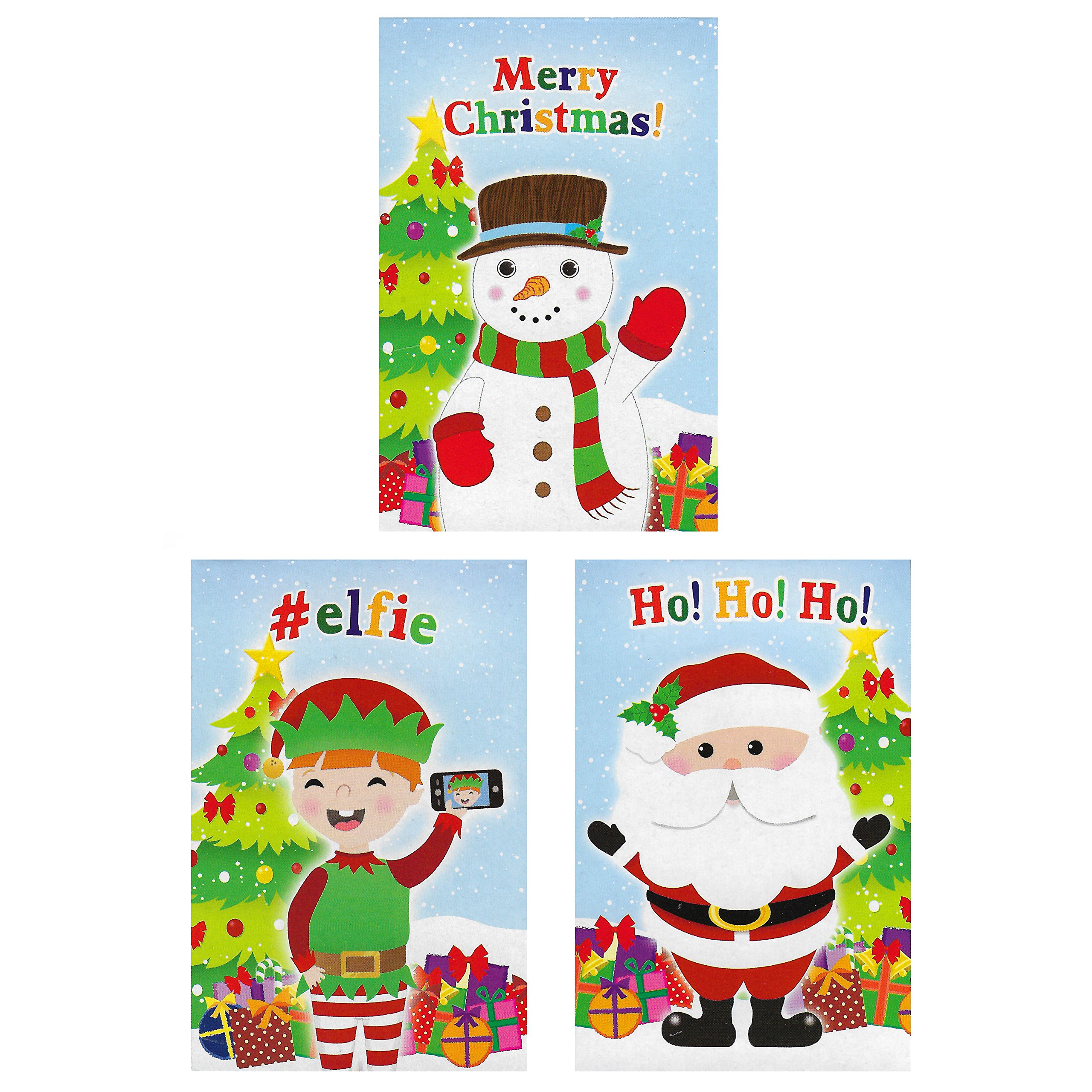 Henbrandt 8 Christmas Mini Notepads / Notebooks for Girls and Boys