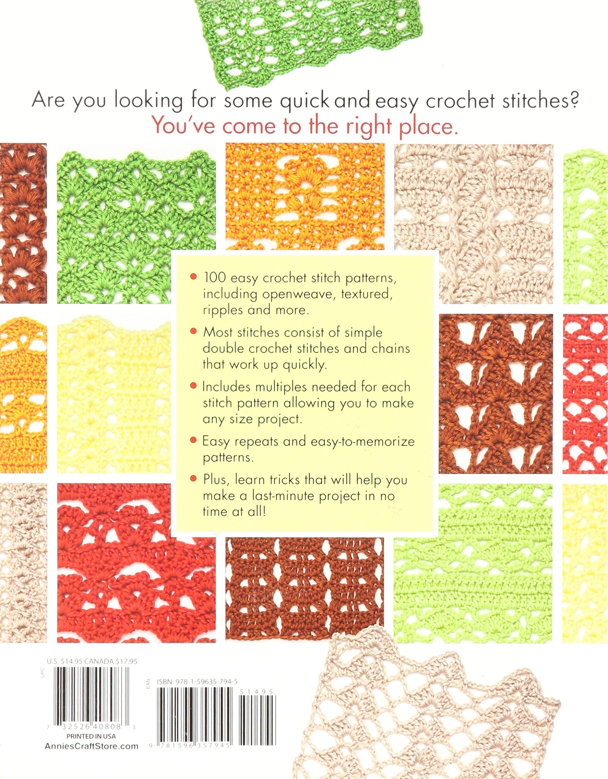 Featured image of post 100 Quick &amp; Easy Crochet Stitches Pdf / 500 classic &amp; original patterns (complete crochet… by linda p.