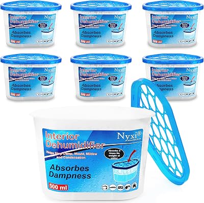 Nyxi 6 Pack Dehumidifier 500ml - Reduce Damp, Mould & Improve Air Quality