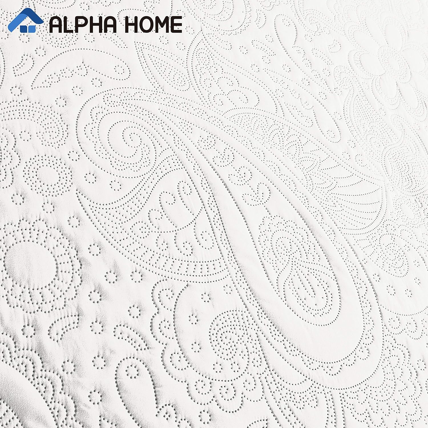 ALPHA HOME 2-Piece Lightweight Bedspread Set, Comforter Bedding Quilt Set, Twin Size, Ivory: Home & Kitchen