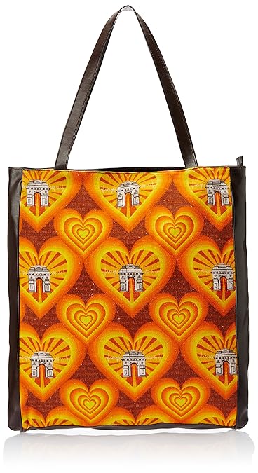 Pimento by Malaga Urban Masala Collection Womens Tote Bag (Red and orange) (FB 204)