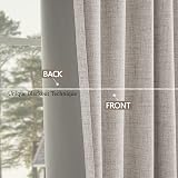 CUCRAF 100% Blackout Curtains 46x54 Off White 2 Panels Thermal Eyelet view 2