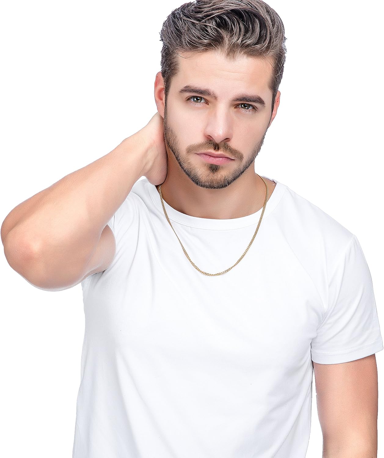 Jstyle Stainless Steel Link Curb Chain Necklace for Men Women 3 Pcs 3.5mm | 