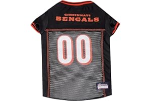 PETS FIRST NFL Cincinnati Bengals Dog Jersey, Size: X-Small. Best Football Jersey Costume for Dogs & Cats. Licensed Jersey Shirt.