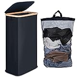 efluky Slim Laundry Hamper with Lid, Narrow Laundry