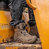 DeWalt Lander BOA Waterproof Work Boots Nubuck Leather UK10 Stone view 3