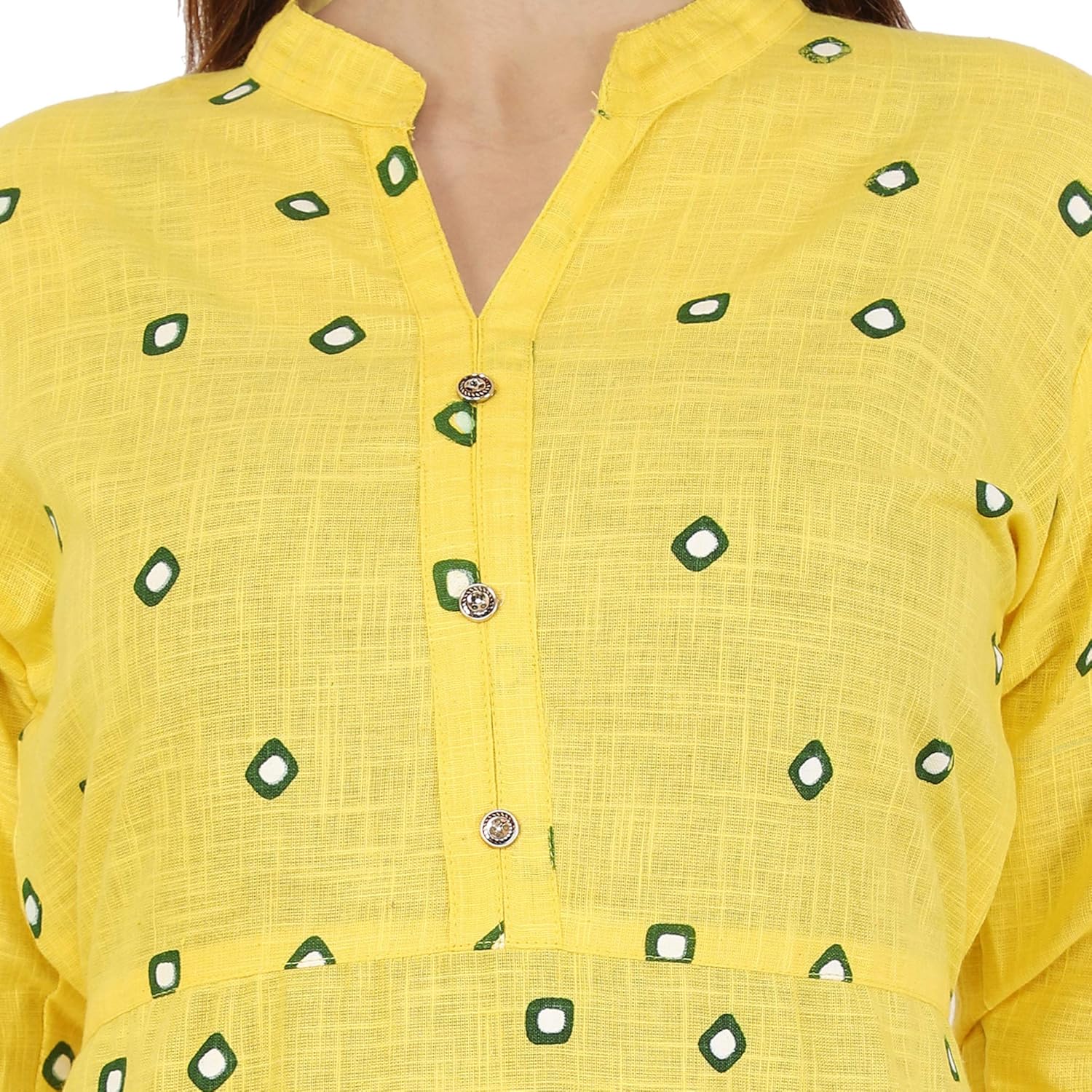 scion women's partywear anarkali yellow printed kurti for women