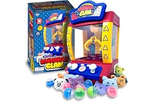 Thin Air Brands Wonder Claw Machine Crane Game for Kids - Arcade Style with 9 Stuffed Animal Prizes and 9 Balls, Sound Effect