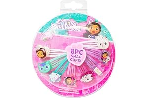 LUV HER Gabby's Dollhouse Kids Hair Clips for Girls Snap Clips 8 Pack Multi Color Ages 3+