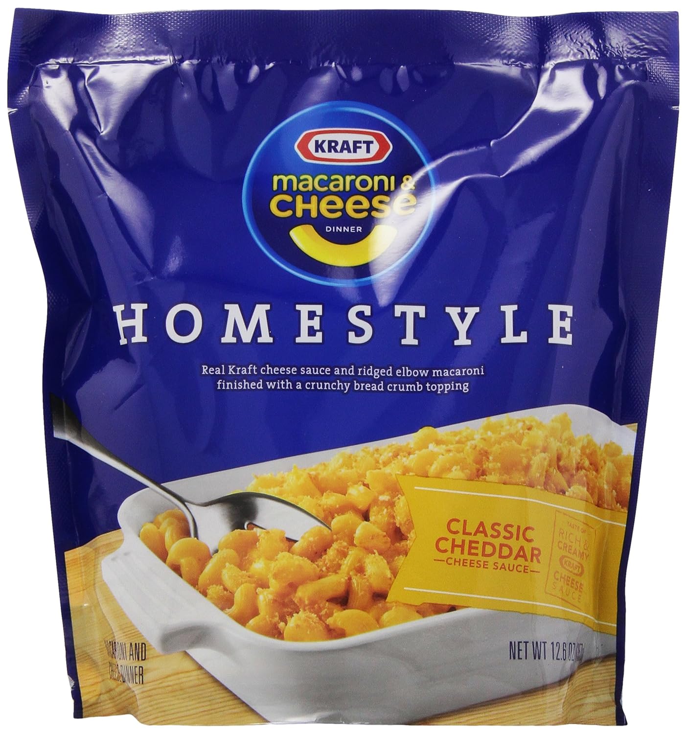 baked kraft macaroni and cheese with bread crumbs