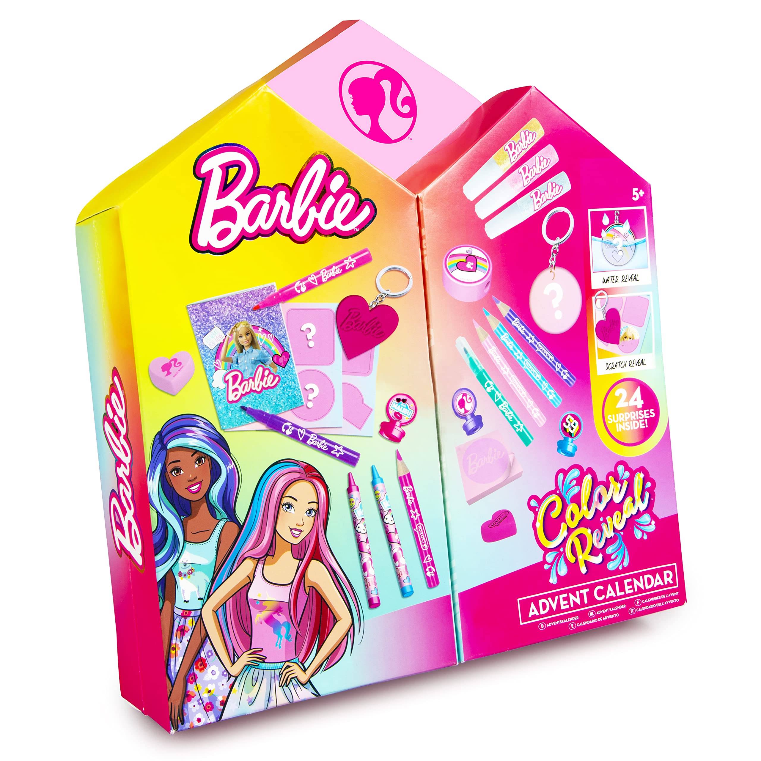 Barbie Advent Colour Reveal 24 Day Advent Calendar 2023 Kids - Barbie Advent Calendar - Barbie Colour Reveal Advent Calendar - Barbie Accessories & Girls Stationery - Barbie Calendar