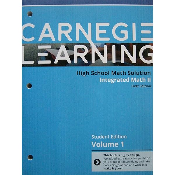 Carnegie Learning High School Math Solution Integrated Math 1