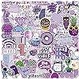 100 Purple VSCO Stickers - Aesthetic, Cute Laptop & Water Bottle Stickers - Vinyl, Waterproof for Teens - Christmas Gifts