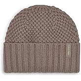Calvin Klein Womens Chunky Waffle Knit Beanie with Velboa Fleece Lining