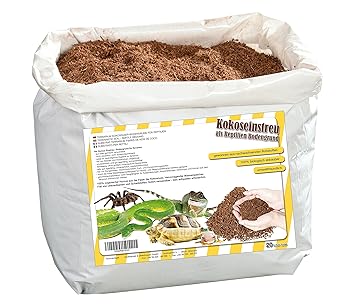 Humusziegel natürliches Terrariensubstrat - lose Kokoserde trocken - 20 L Sack