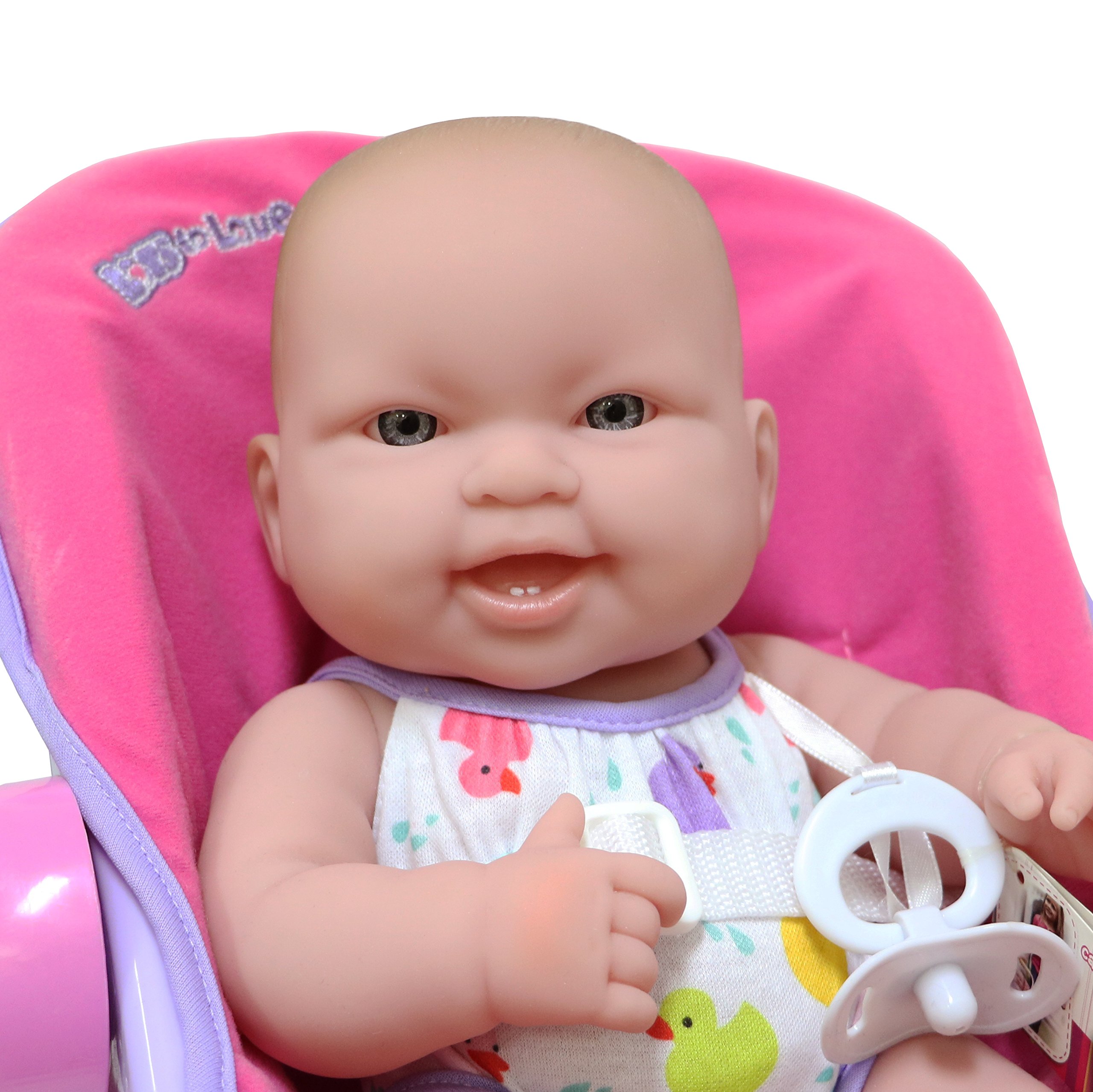 JC TOYS LOTS TO LOVE BABY DOLL IN ADJUSTABLE CARRIER Featuring 14