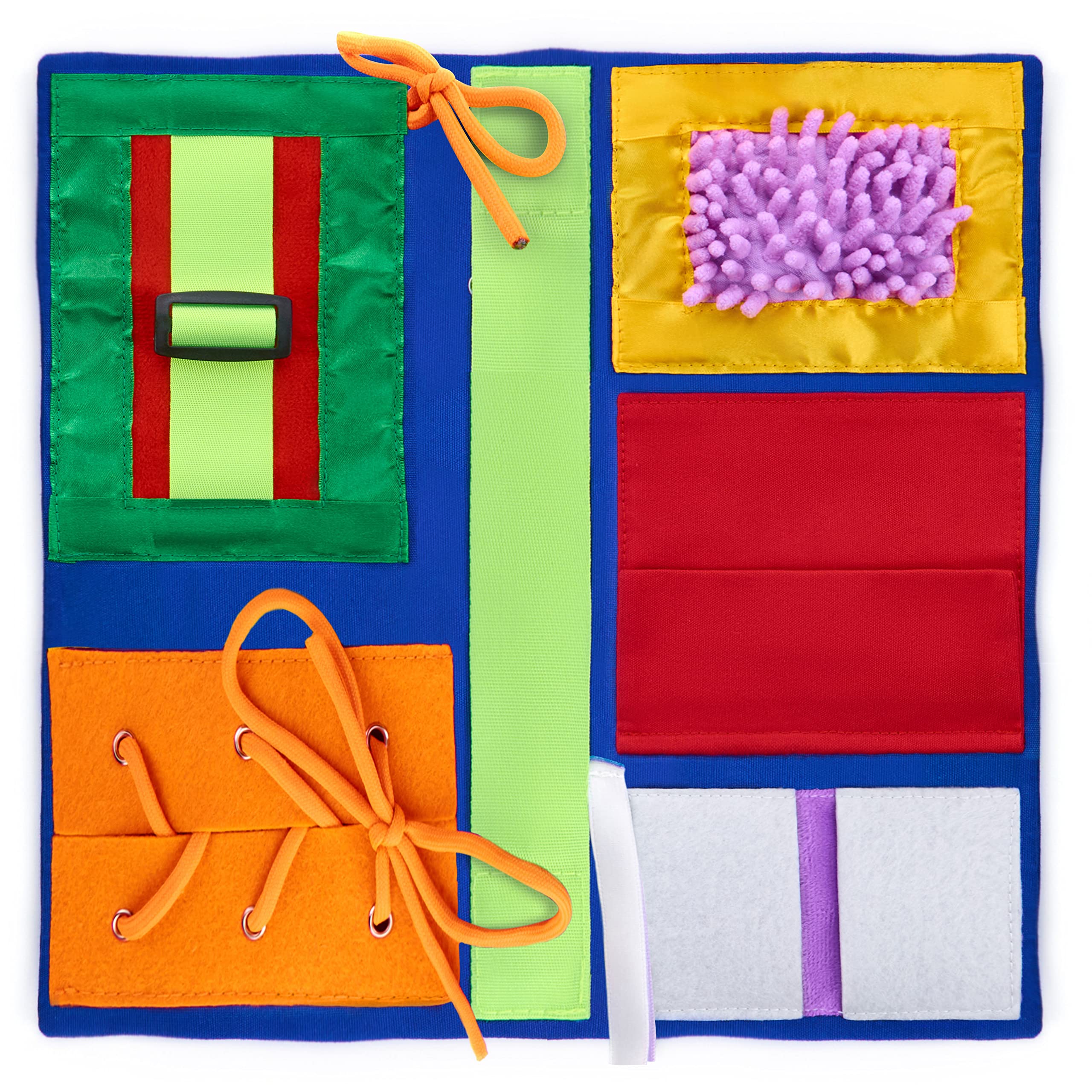 Sensory Pillow Case | Calming Activities for Adults with Dementia | Fidget Pillow | Dementia Products for Elderly | Dementia Pillow | Helps with: Alzheimers, Dementia, Asperger’s & Autism