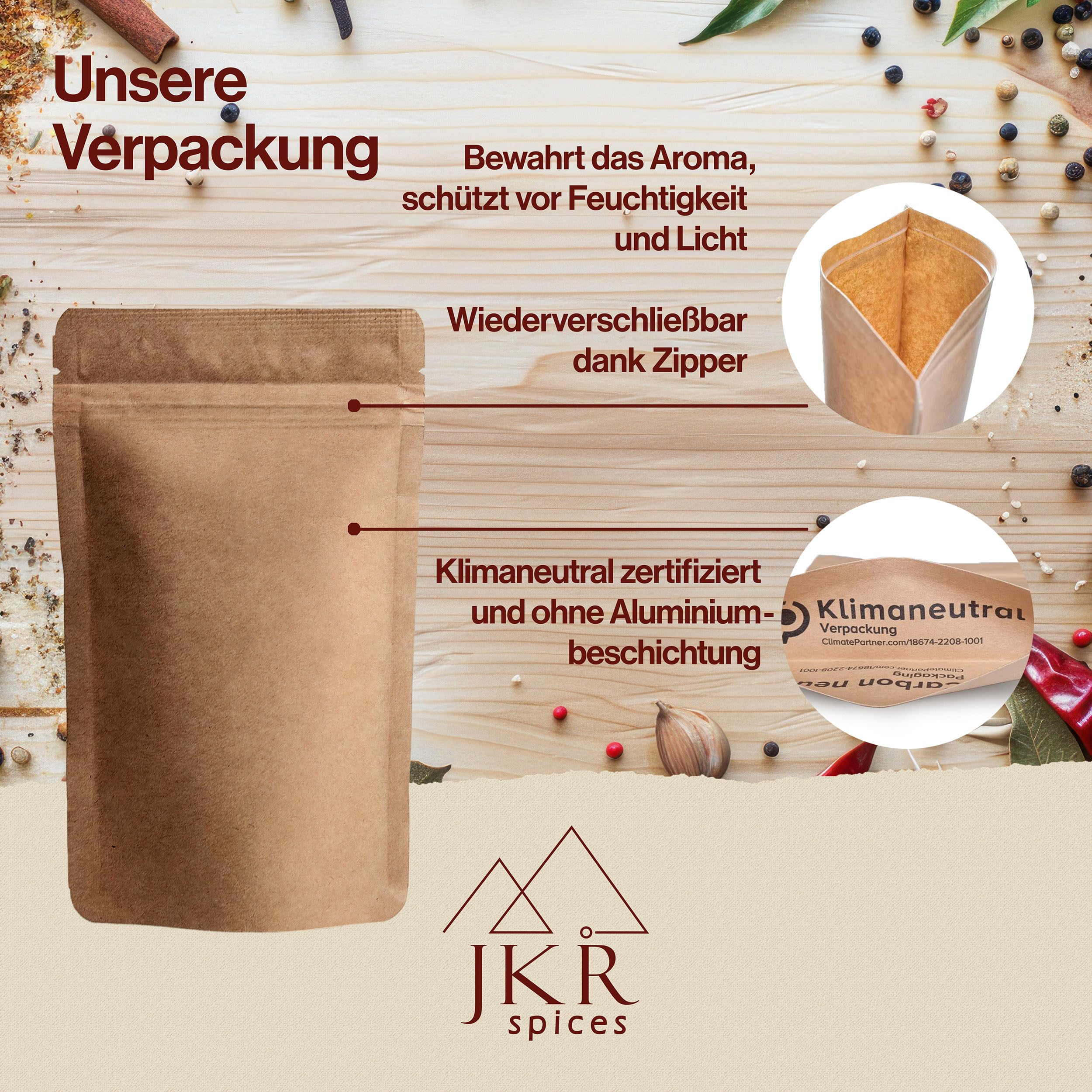 JKR Spices® 250g Schwarzer Pfeffer ganz + SPINTZ 500g Rosa Natursalz grob - Kombi Angebot | ganze Pfeffer Körner + Grobes Salz für Pfeffermühle | 100% natürliche Pfefferkörner und Kristallsalz 6