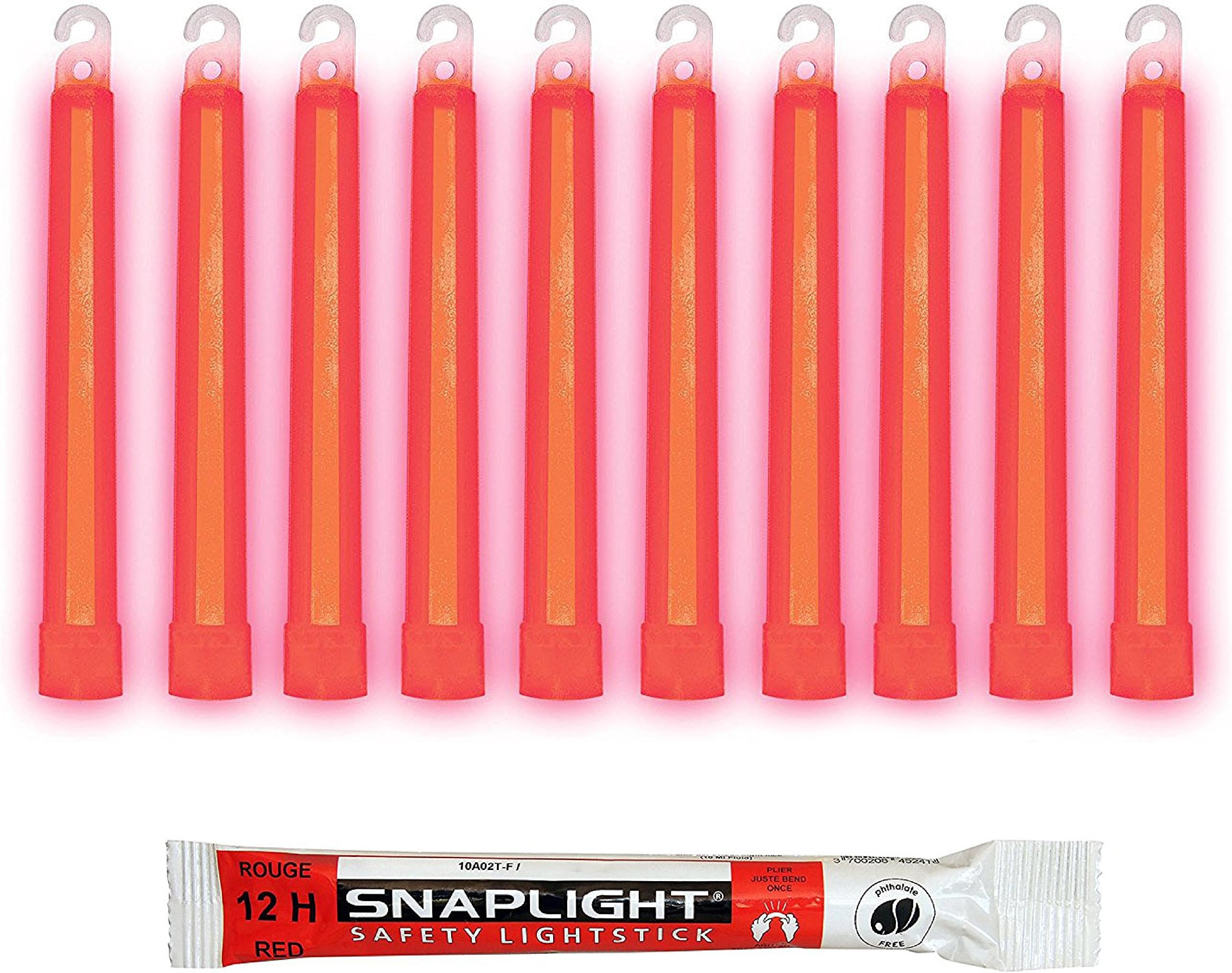 Cyalume Technologies SA8-1008078AM Snaplight Light Sticks, 15 cm, 12 hour Duration, Red (Pack of 100)