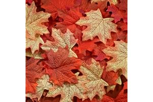 FACTORY DIRECT CRAFT Artificial Fall Maple Leaves in a Mixture of Autumn Color- Great Autumn Table Scatters for Fall Weddings & Autumn Parties