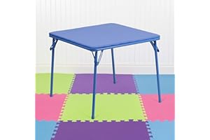 EMMA + OLIVER Kids Blue Folding Table Daycare Classroom