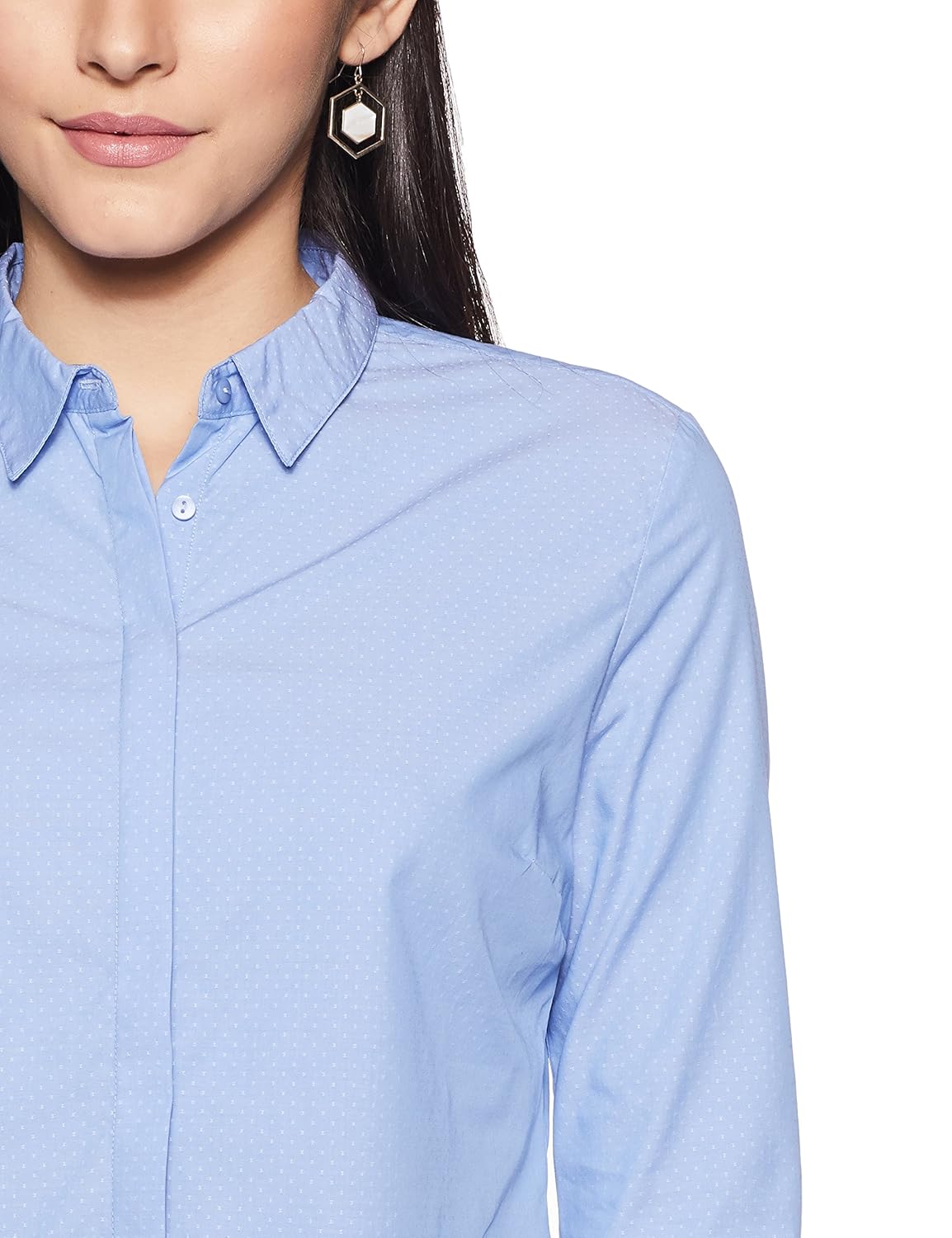 van heusen women's regular fit cotton shirt