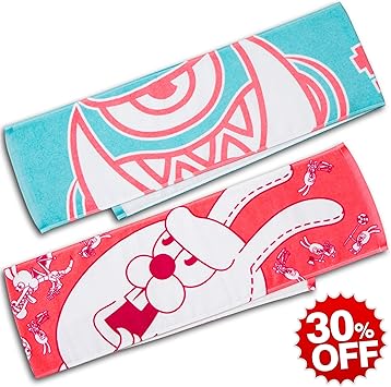 Amazon 城とドラゴン マフラータオル2枚セット 青 桃 城ドラ アソビズム ミュージック ミュージック