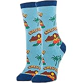 ooohyeah Women's Crew Funny Novelty Socks, City State Gifts Souvenirs, Crazy Fun Dress Socks, Shoe Size 5-10