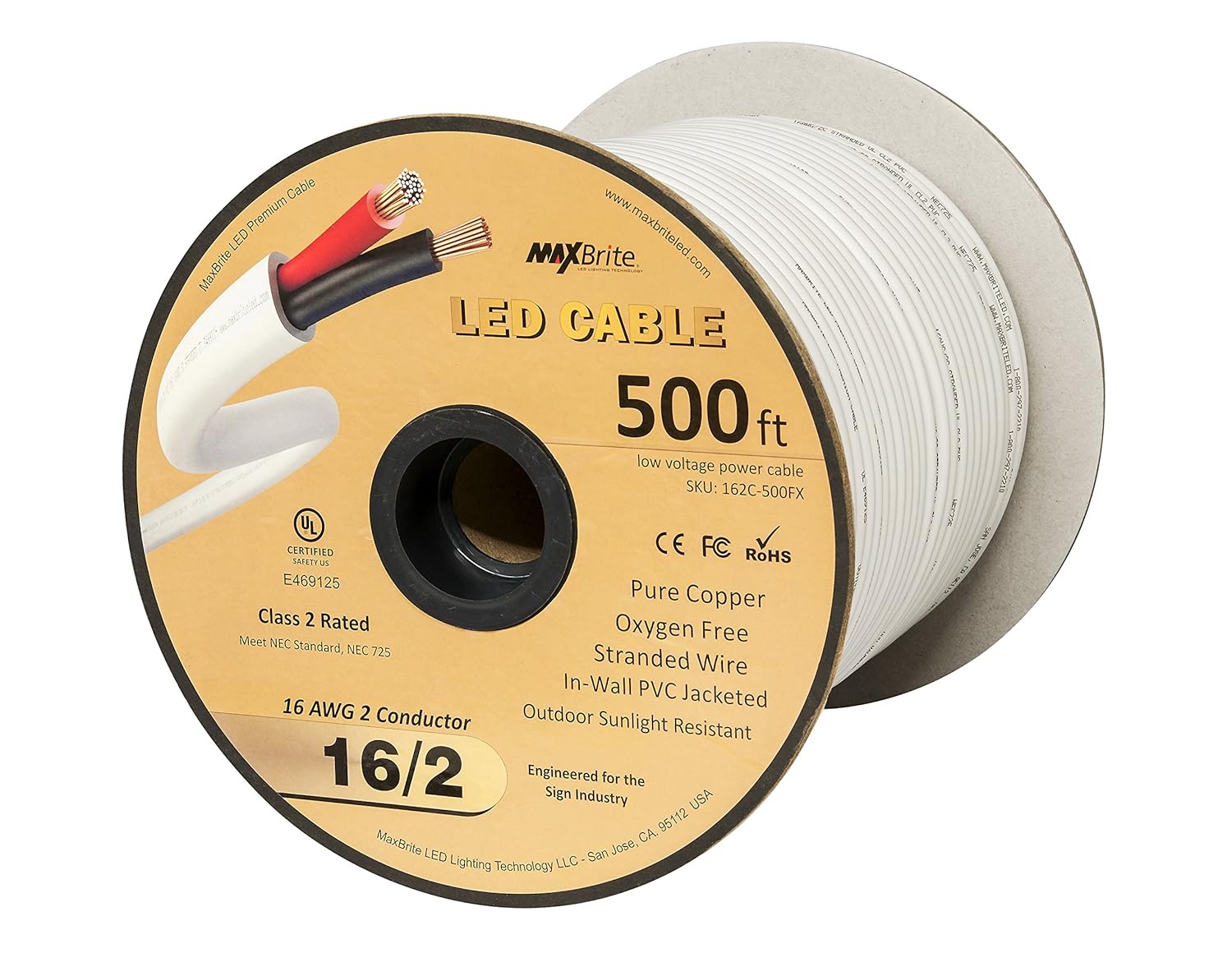 Best 16/2 Low Voltage Lighting Cable, 500Feet Home Appliances