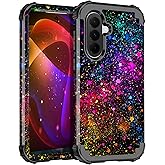 Miqala for Galaxy A37 5G Case,Glow in The Dark Three Layer Heavy Duty Shockproof Full Protection Hard Plastic Bumper+Soft Silicone Protective Case for Samsung Galaxy A37 5G 6.7 inch,Colorful Sky