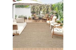 GarveeHome 8x10 Area Rug for Patio Contemporary Easy Jute Jute Floor Carpet for Bedroom Modern Machine Washable Indoor Outdoo