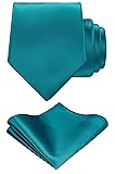 TIE G Solid Satin Woven dyed Color Formal Black