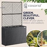 CASARIA Polyrattan Planter with Black Trellis 146x83x30.5 cm Set of 3 view 7