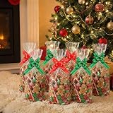 Frendour Cellophane Bags 100pcs 6x10in Clear Bags with Colorful Bows & Ties view 7