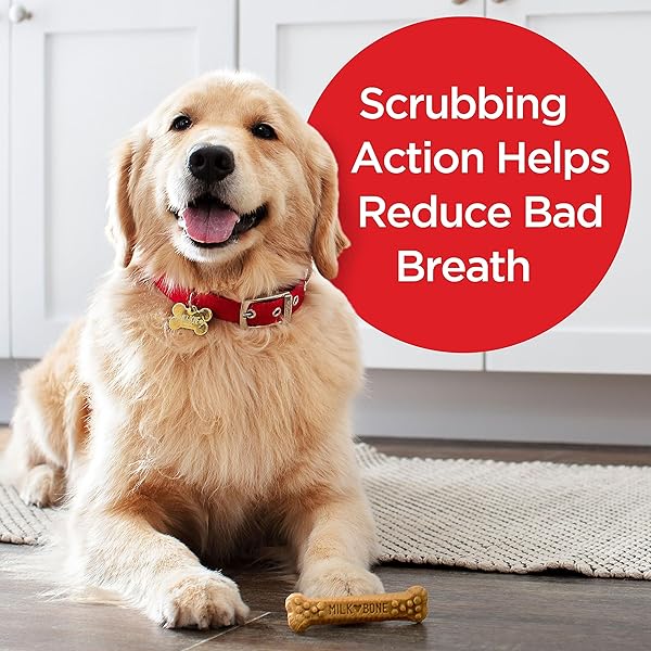 MILK-BONE BRUSHING CHEWS DAILY DENTAL DOG TREATS, CHICKEN FLAVOR, LARGE, 25 COUNT
