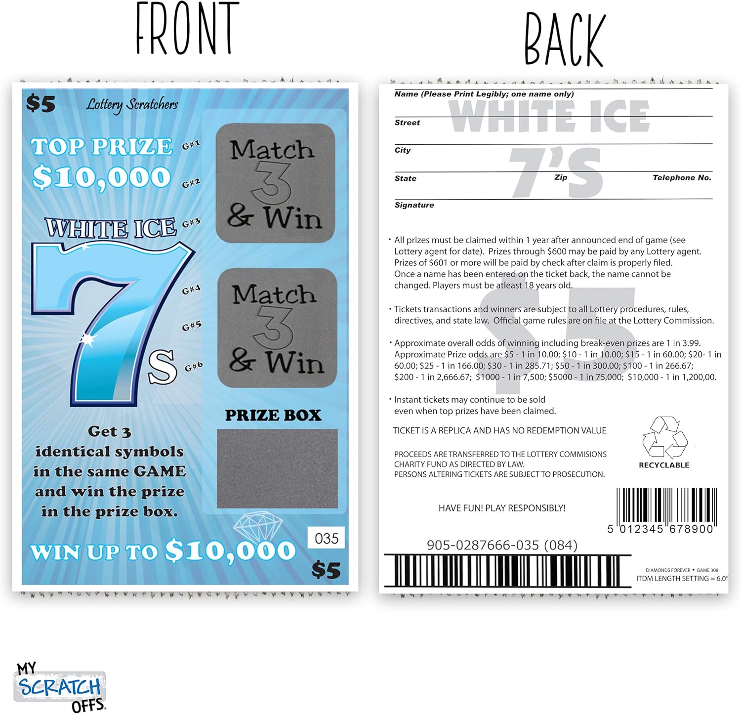 customized scratch off tickets