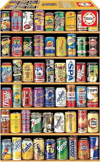 Educa 14835 Miniature Cans Jigsaw Puzzle, One Color