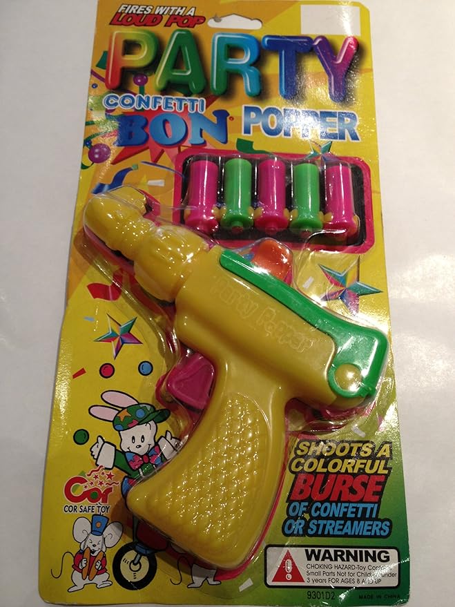 Party Confetti or Streamer Popper Gun for Parties, Weddings and Celebrations Amazon.co.uk Toys