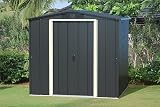 Duramax ECO 6 x 6 Metal Garden Storage Shed Anthracite view 6