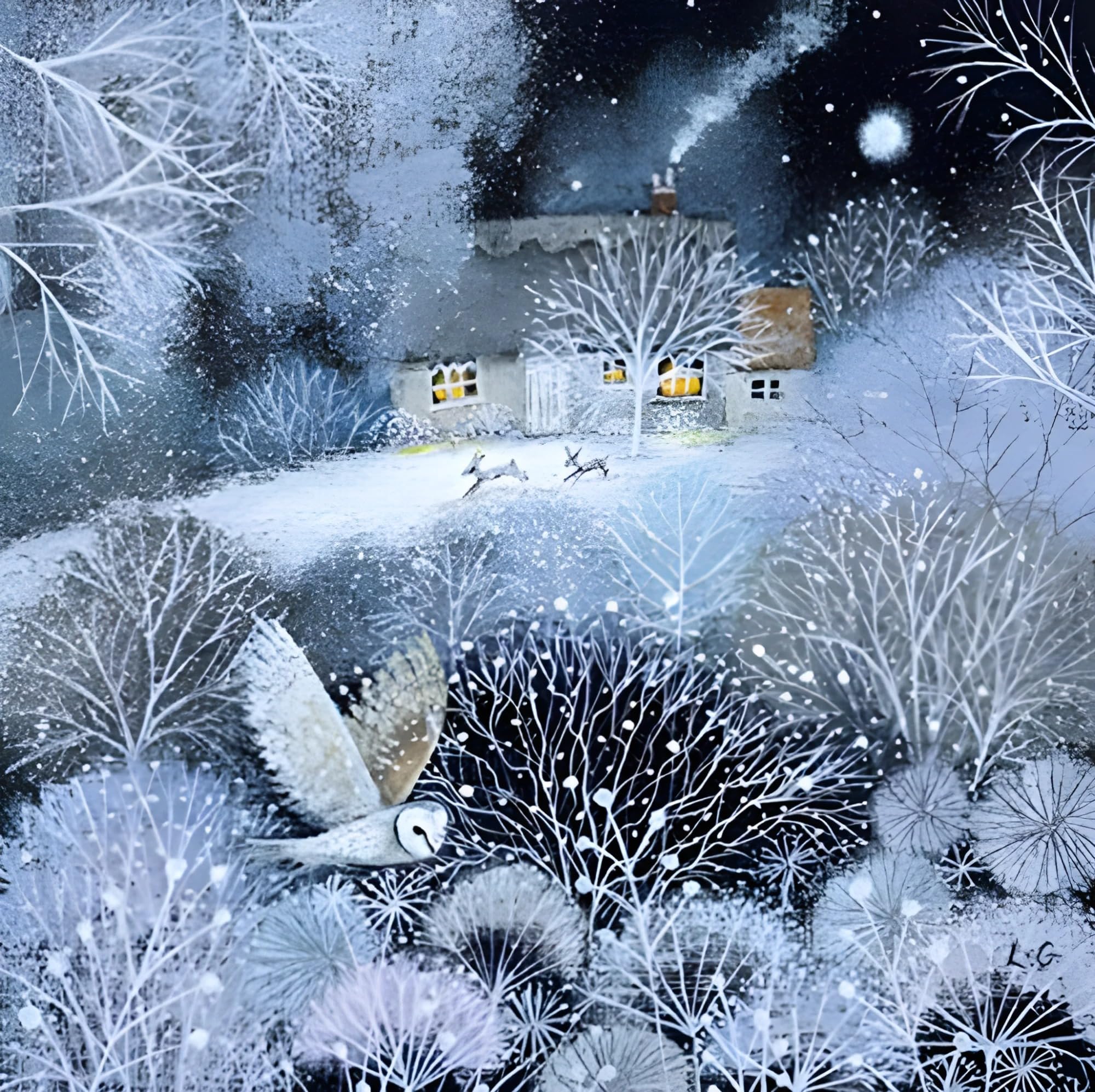 Museums & Galleries Charity Christmas Cards Pack of 8 - Snowy Winter Garden - Premium Greeting Cards Multipack with Envelopes - Supporting Macmillan Cancer