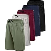 Real Essentials 5 Pack: Boys' Mesh Basketball Athletic Shorts with Pockets – Teen Kids Youth Quick Dry Soccer Running Gym