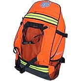 Lightning X Products EMS Special Events First Aid EMT First Responder Trauma Backpack BLS Bag - Fluorescent Orange