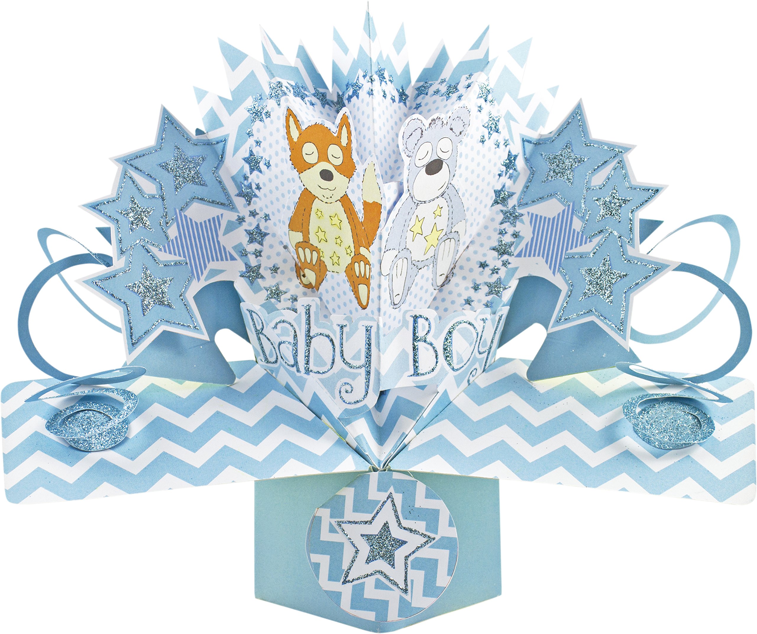 Suki Gifts International Pop Up Card BB Baby Boy, Multi-Colour, 13 x 21 x 19 cm (19420)