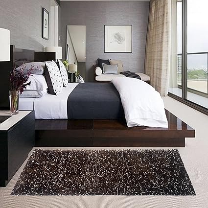Glamkaart Dark Brown Shaggy Floor Runner 2x5 Feet