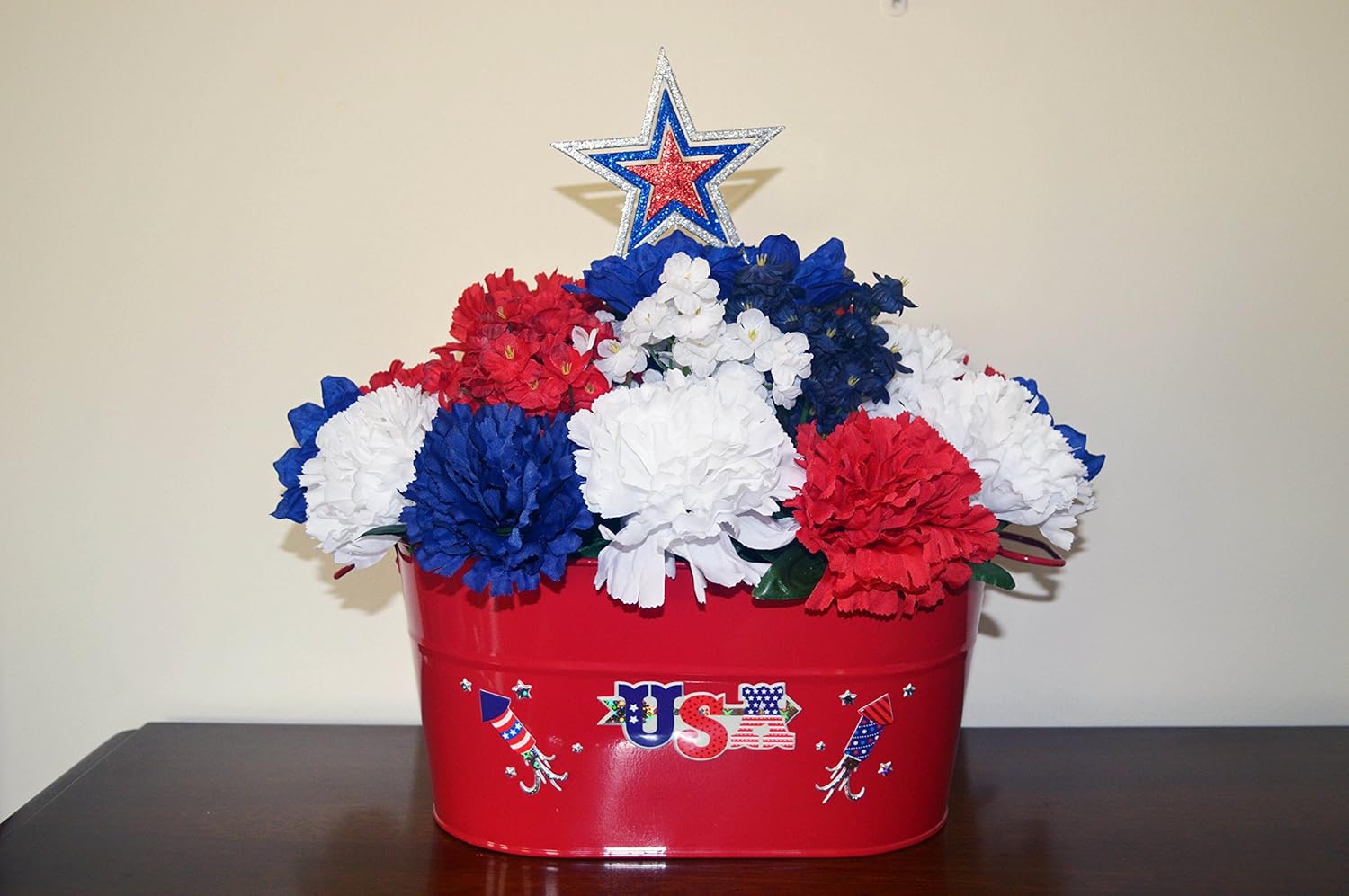 Amazon Com Patriotic Table Decoration Centerpiece Floral