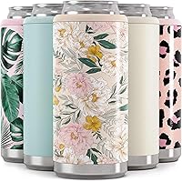 Maars Skinny Can Cooler for Slim Beer & Hard Seltzer | Stainless Steel 12oz Koozy Sleeve, Double Wall Vacuum Insulated…